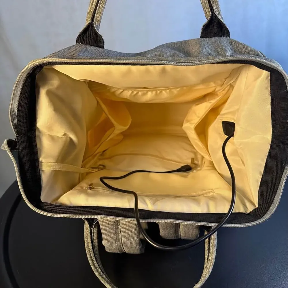 Gray Diaper Bag Backpack